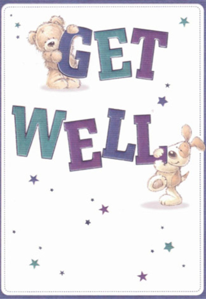 A radiant celebration of reassurance and warmth, this illustrated get well card captures the heartfelt spirit of Cambridge Heath. At its centre, two endearing characters-a plush teddy bear and a cheerful, floppy-eared puppy-bring a playful, uplifting energy to the scene. The bear sits confidently atop 'GET', its faux-fur texture subtly catching the light, while the puppy leans with affection on 'WELL', as if sharing in the joy of giving comfort. The big, rounded typography in soothing purples and aquas anchors the artwork in a gentle optimism, echoed by a constellation of sparkling stars in shades of blue and lilac scattered across the creamy white background. The careful artistry recalls the particular attention paid by Cambridge Heath florists when assembling arrangements at local stalls, each detail thoughtfully chosen to cheer and soothe. This card, with its tactile textures and spirited composition, makes a meaningful companion to a get well bouquet-an uplifting gesture that bridges both artistry and heartfelt local care, ideal for brightening any moment of recovery.